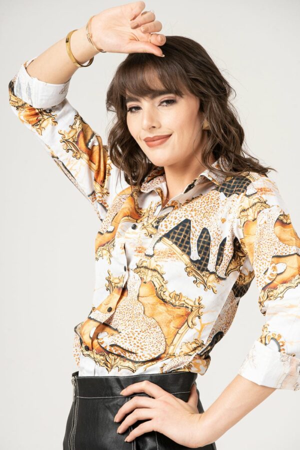 golden luxe animal print shirt