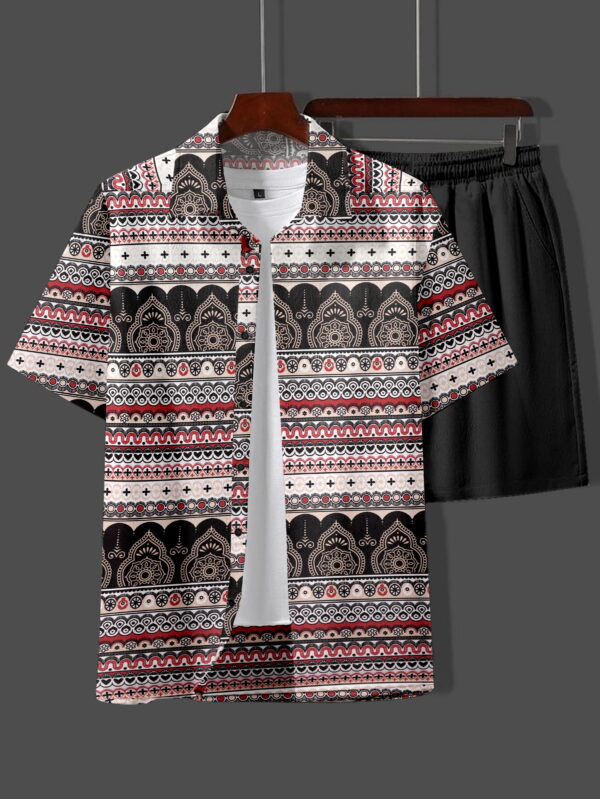black & red tribal co ord set