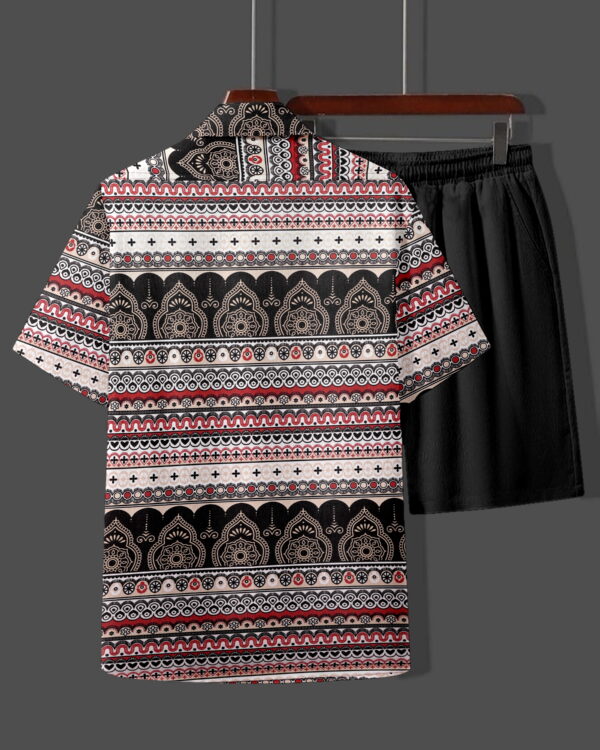 black & red tribal co ord set