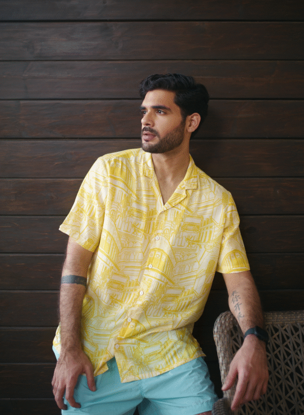 golden cityscape shirt