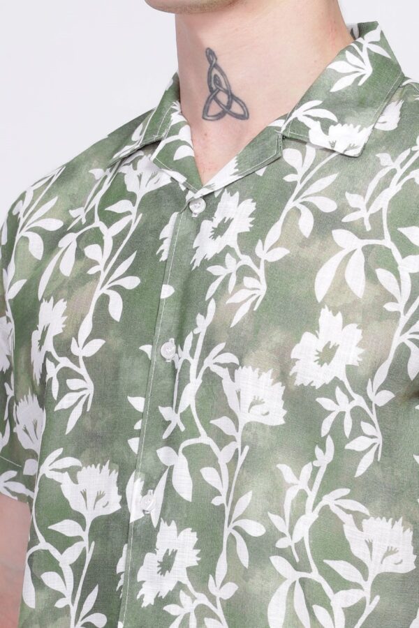 olive bloom half sleeve lycra shirt