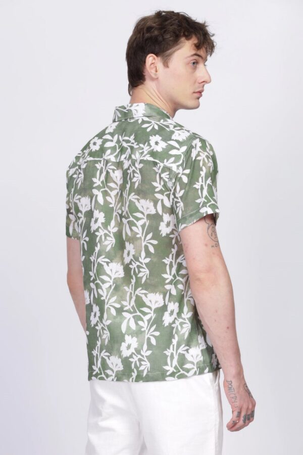 olive bloom half sleeve lycra shirt