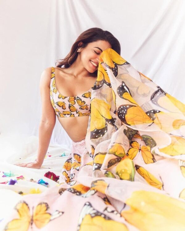 golden monarch butterfly gown