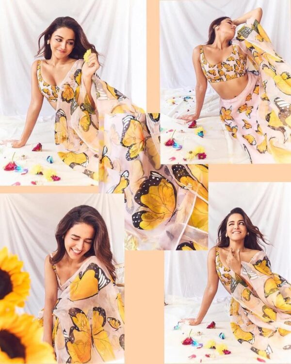 golden monarch butterfly gown