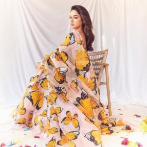 golden monarch butterfly gown