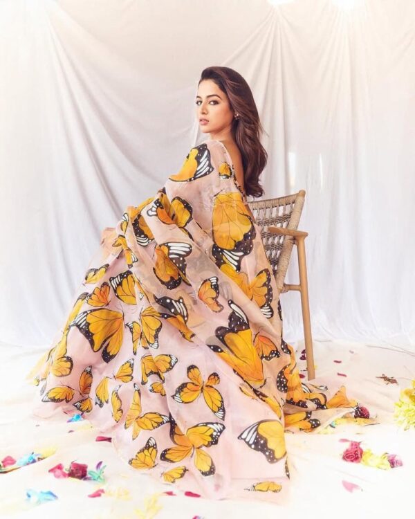golden monarch butterfly gown